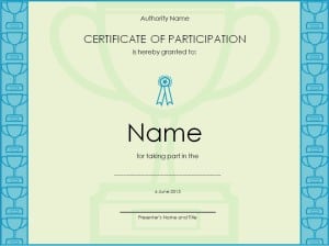 Certificate of Participation Template