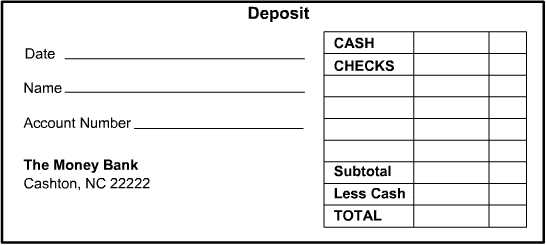 deposit slip template image 2 - Word Templates pro