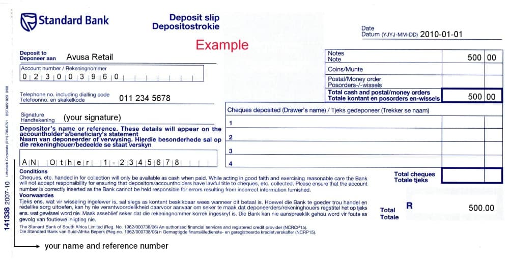 5 Bank Deposit Slip Templates - Excel xlts