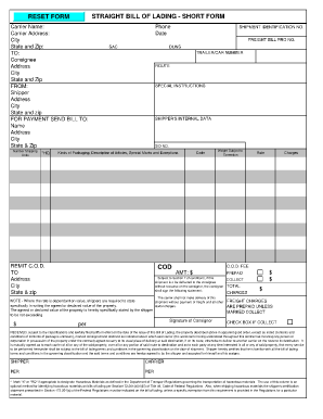 bill of lading template 1