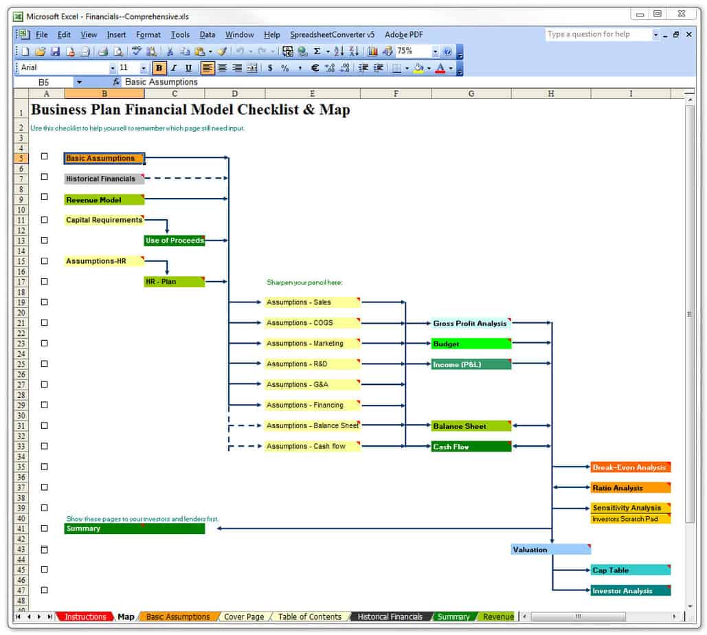 financial plan template preview 1