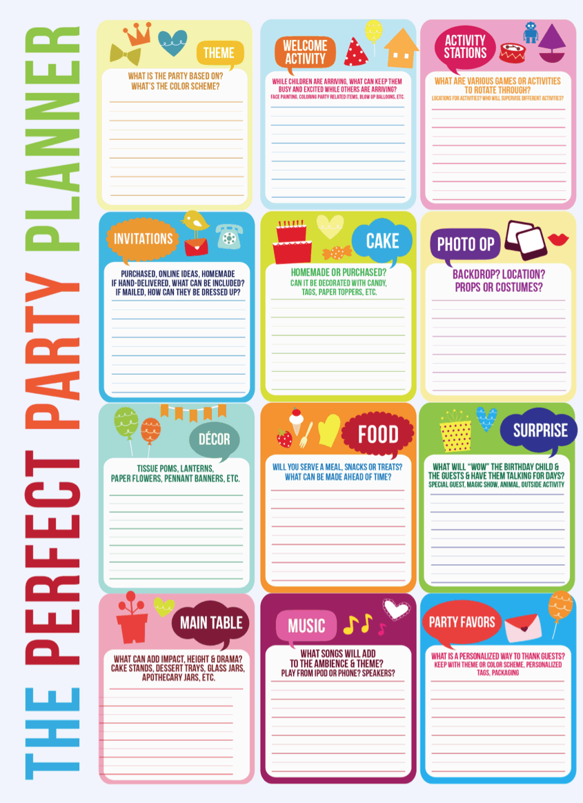 5 Party Planning Templates Excel xlts