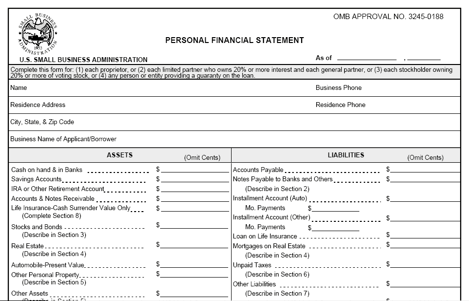 Personal financial statements templates free