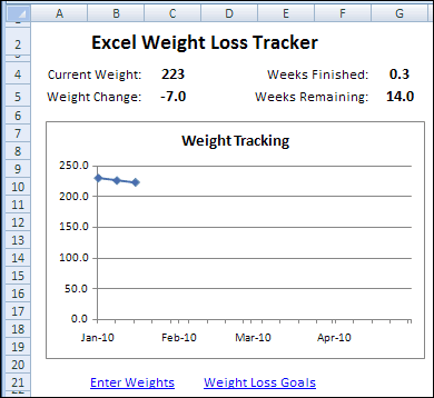 weight loss challange template 3