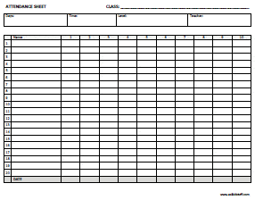 attendance register template 11