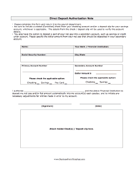 direct deposit form template 22