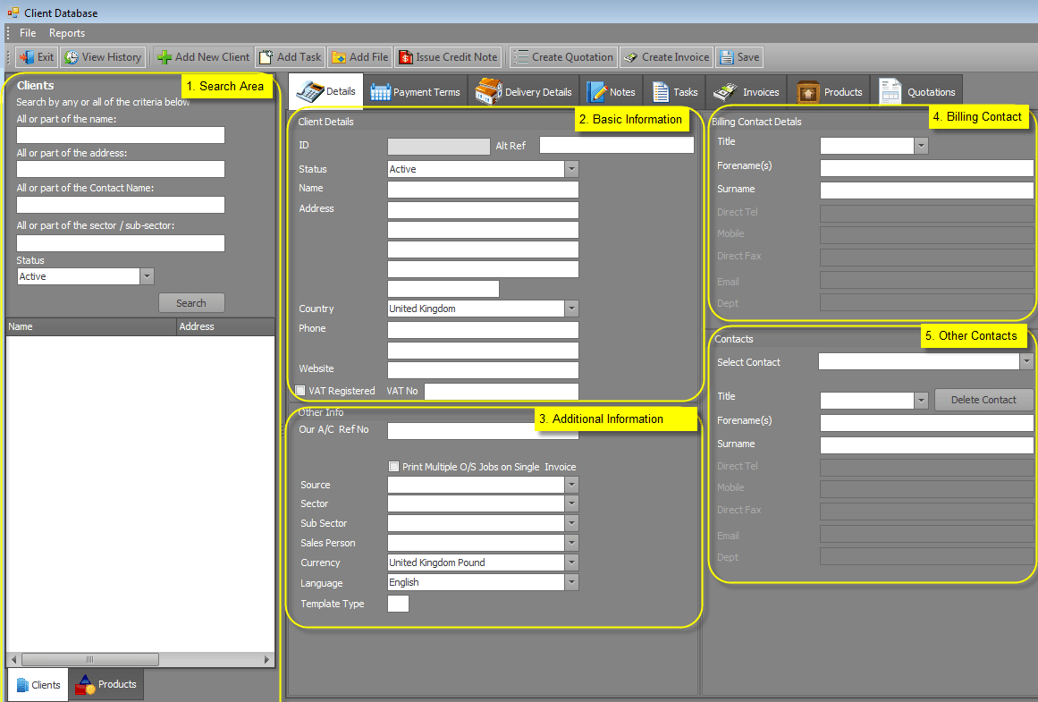 3 Excel Client Database Templates Excel xlts