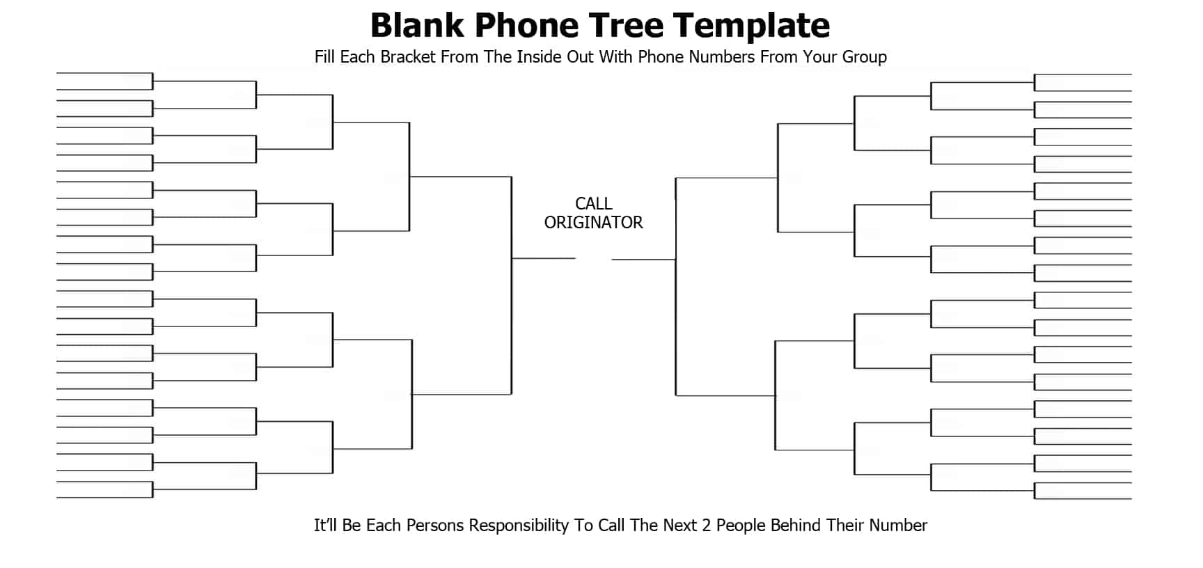 1+ Free Phone Tree Templates - Word Excel Formats Regarding Calling Tree Template Word