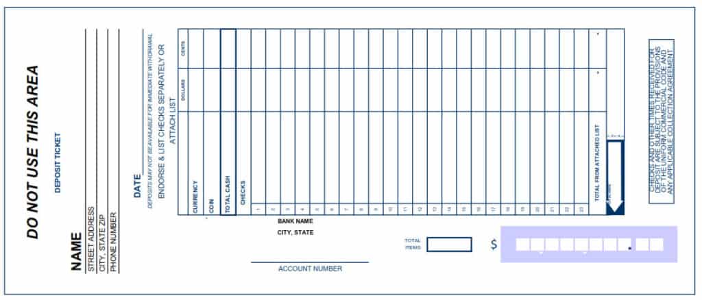 Bb T Deposit Slip Printable