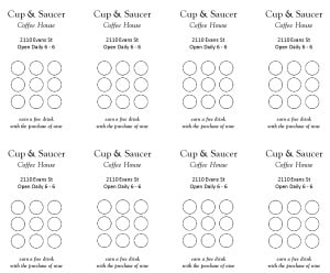 Printable Punch Card Template In Microsoft Word Format with Free