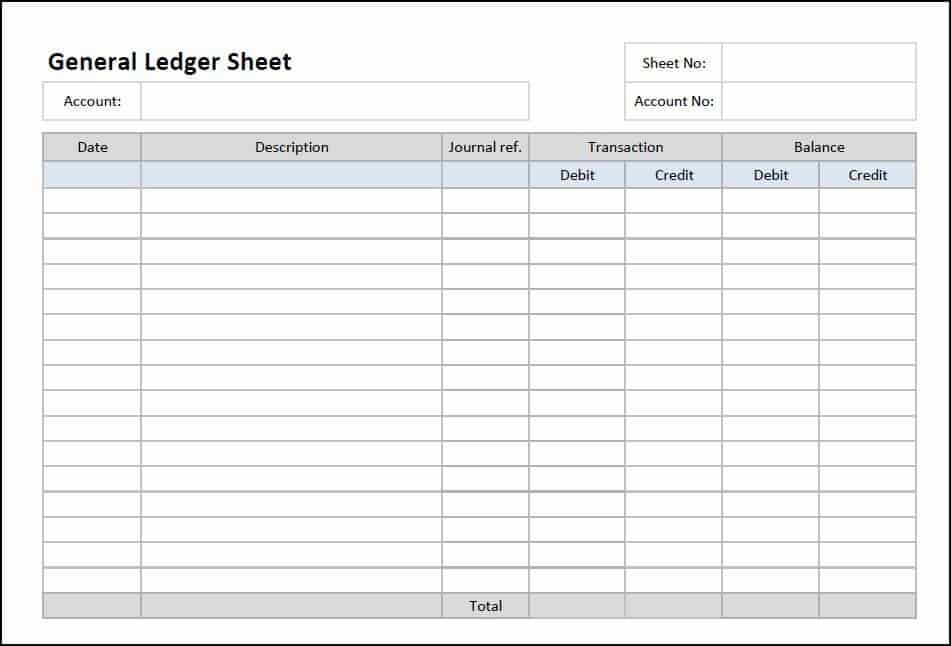 4 ledger statement formats in excel