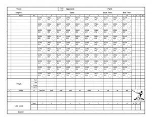 7+ Free Printable Baseball Scorecard Sheet Templates - Word Excel Formats