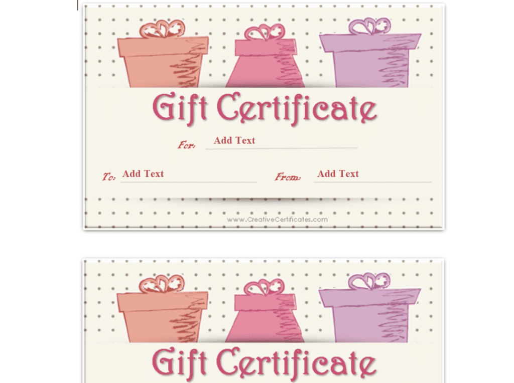 Shopping Gift Certificate Template preview