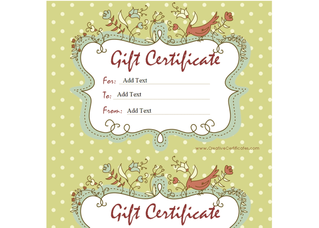 Minimal Gift Certificate Template preview
