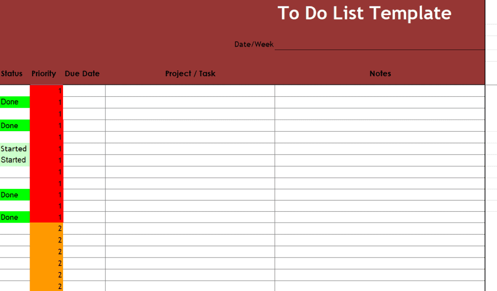 Useful To Do List Template preview
