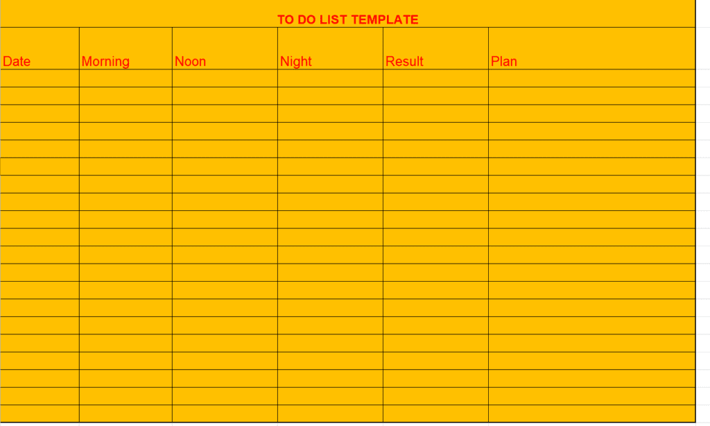 Daily To Do List Template preview