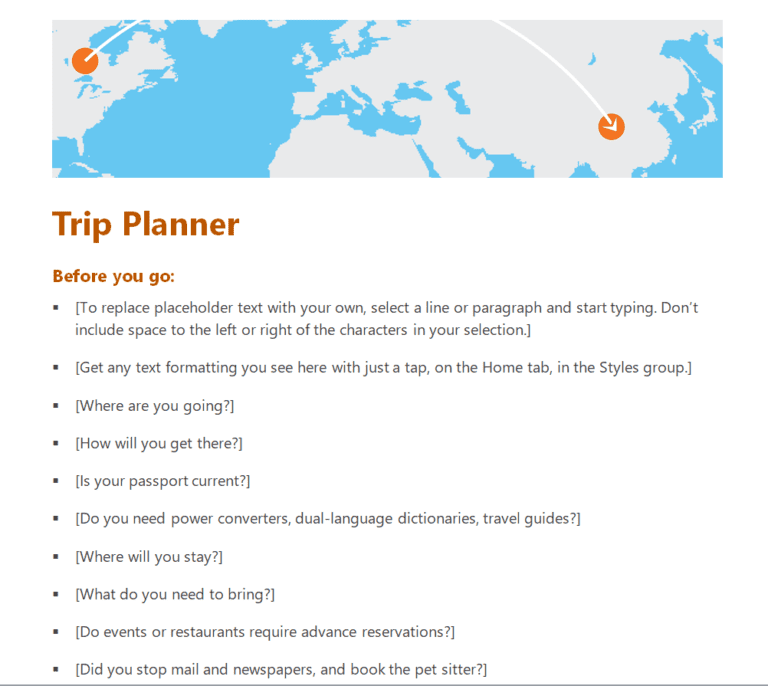 professional trip planner 11 letters